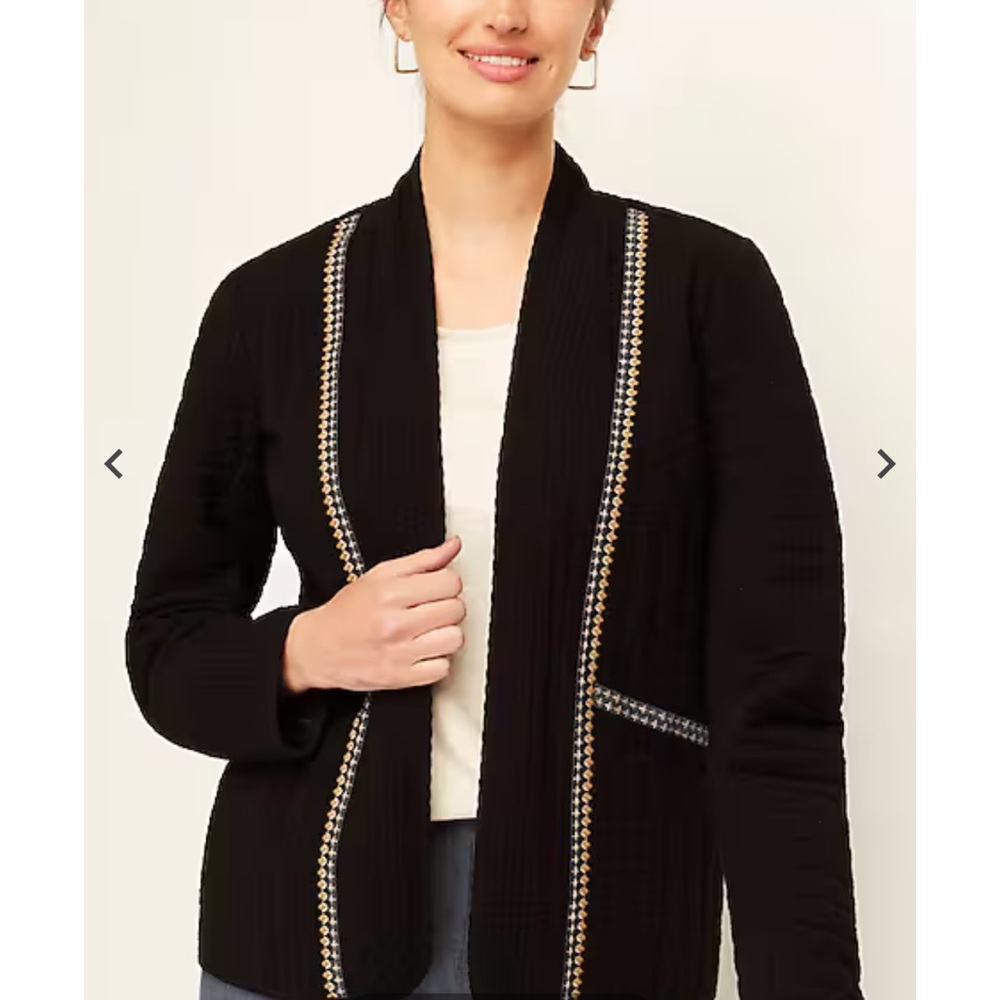 Pure Jill Seersucker Jacket Size XS|Artsy lagenlook business casual blazer